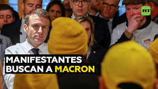 Manifestantes irrumpen en el Salón Internacional de la Agricultura buscando a Macron