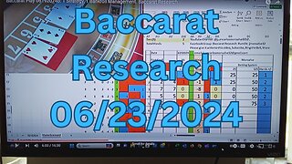 Baccarat Play 06232024: 1 Strategy, 1 Bankroll Management. Baccarat Research.