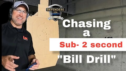 Chasing a sub-2 second “Bill Drill”- 6 rounds, at the A Zone of a target, 7 yards, from concealment