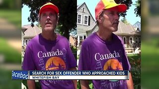 Police search for sex offender who approached kids