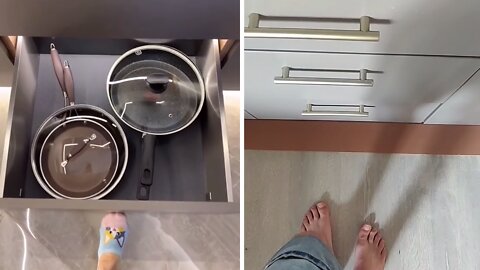 Guy shows difference between high-tech kitchen vs. his kitchen