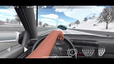 BeamNG Drive, winter 200 km and crash