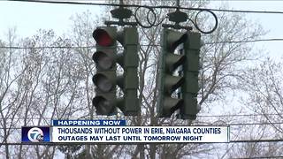 Thousands without power in Erie, Niagara Counties