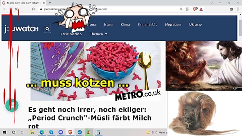 „Es geht noch irrer, noch ekliger: „Period Crunch“-Müsli färbt Milch rot, usw.!!! ...