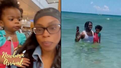 Leo & Shay Johnson Take Daughter Shajiyah To The Beach For The 1st Time! 🏖
