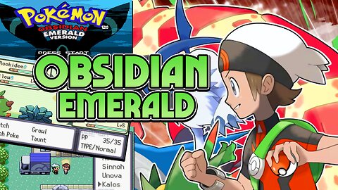 Pokemon Obsidian Emerald - GBA ROM Hack, Modernized all-doubles challenge hack of Pokemon Emerald