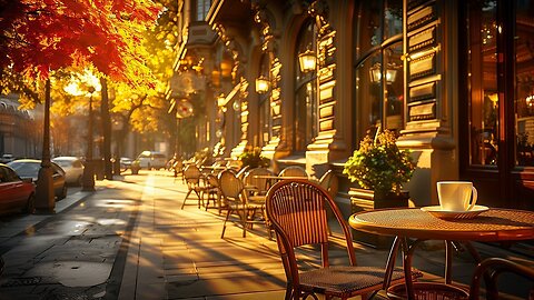 Warm Cafe Ambience with Soft Piano Jazz Music & Sweet Bossa Nova Music for Relaxation, Study, Work