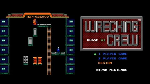 1985 Wrecking Crew Arcade Game. No Commentary Gameplay. | Piso games