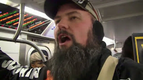 NYC Superbowl XLVIII Subway Preaching! | Street Preacher Kerrigan Skelly | PinPoint Evangelism