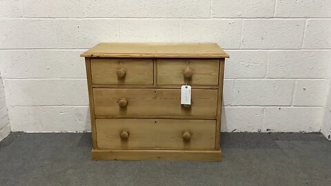 Small Edwardian Pine Chest Of Drawers (2 Over 2) (Y6456B) @PinefindersCoUk