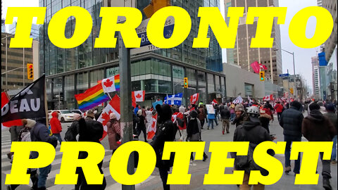 Freedom Over Mandates Protest In Toronto Canada. 5 March 2022.