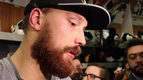 Sabres goaltender Anders Nilsson discusses win against Flyers