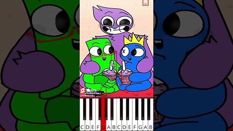 Grimace Shake (@daschadell) rainbow friends blue x green 💙💚 - Octave Piano Tutorial