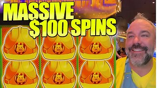 $100 Spin Lands Me A HUGE Jackpot on Huff N Puff!
