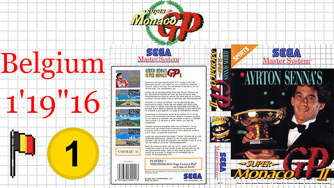 Ayrton Senna's Super Monaco GP II [SMS 1992] Belgium [1'19"16] WR🥇 | SEGA Master System Marceau