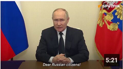 Putin Addresses Russians After Moscow Crocus Concert Hall Terrorist Attack