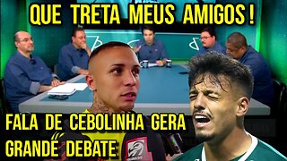 QUE TRETA MEUS AMIGOS! FALA DE CEBOLINHA DO FLAMENGO REBATIDA POR GABRIEL MENINO DO PALMEIRAS