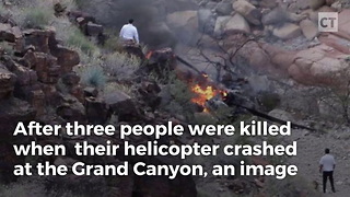 Images Show Woman Escaping Helicopter Crash