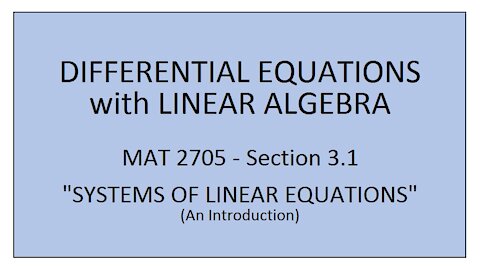 MAT 2705 - Section 3.1