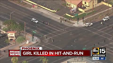 12-year-old girl dies after hit-and-run crash in Phoenix
