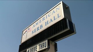 Volunteers clean up Serb Hall