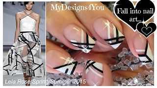 Beautiful black and white nail art