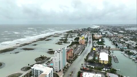 Drone video of Treasure Island after Hurricane Idalia