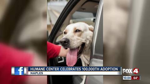 Humane Center Celebrates 100,00th Adoption