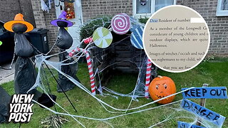 I made a Halloween display with my kids — then I got a scary note from my neighbor