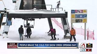 Skiers hit the slopes at Snow Creek