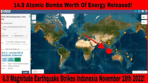 6.9 Magnitude Earthquake Hits Indonesia November 18th 2022!