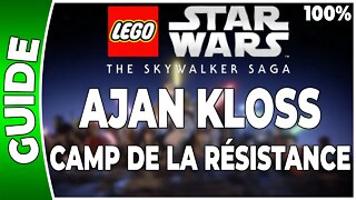 LEGO Star Wars : La Saga Skywalker - AJAN KLOSS - CAMP DE LA RÉSISTANCE - 100% Briques, Datacarte