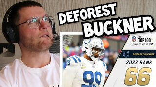 Rugby Player Reacts to DEFOREST BUCKNER (Indianapolis Colts, DT) #66 NFL Top 100 Players in 2022