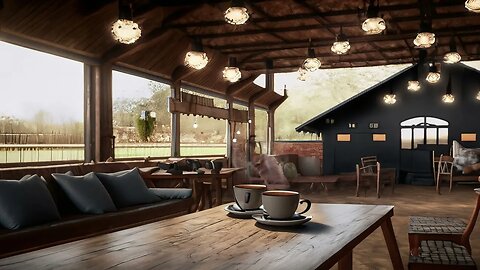 Countryside Coffee Shop Ambience | Relaxing Countryside Music ☕🌻🍂