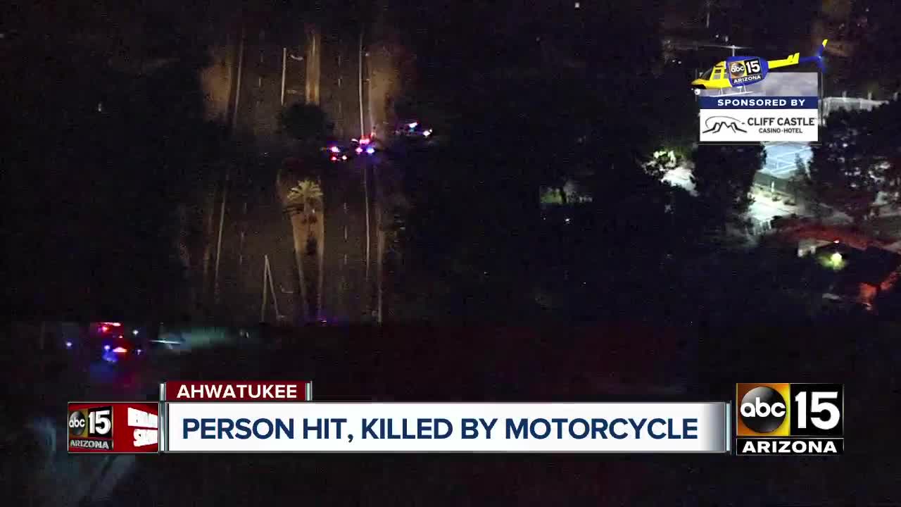 Person hit, killed by motorcycle in Ahwatukee