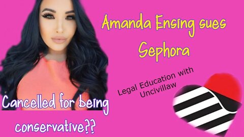 @Amanda Ensing cancelled by @Sephora for being conservative