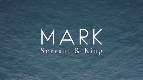 Mark 1:1-11 The Son of God Introduced