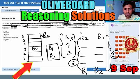 🔥 Reasoning Solutions SSC CGL Tier 2 Oliveboard 9 Sep | MEWS Maths #ssc #oliveboard #cgl2023