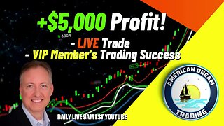 Day Trading Secrets Revealed - +$5,000 Profit Live Trade & VIP Member's Successful Day