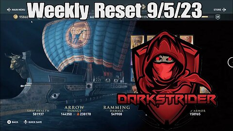 Assassin's Creed Odyssey- Weekly Reset 9/5/23