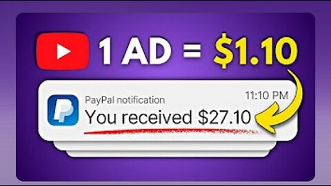 Earn $1.10 PER AD Watched - Make Money Online