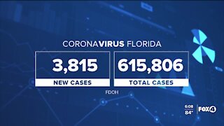 Coronavirus cases in Florida as of August 28th