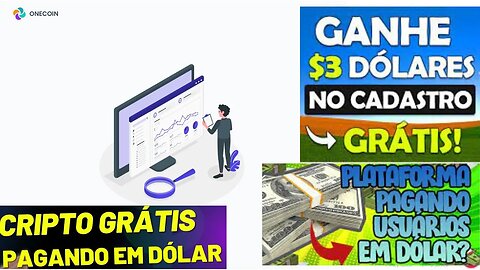 PLATAFORMA DANDO 3$ DÓLARES GRÁTIS MINERAÇÃO