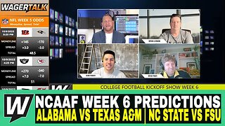 Happy Hour CFB Kickoff Show | NCAAF Week 6 Predictions | Alabama vs Texas A&M | NC State vs FSU