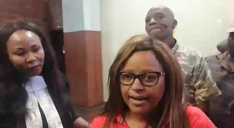 Activists support Gugu Ncube as she appears in Pretoria for public indecency (ABY)