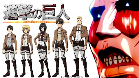Attack on Titan | Characters Height Comparison