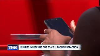 Distracted cell phone use causing more injuries