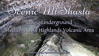 low ceiling lava tunnel - Medicine Lake Highlands Volcanic Area - Scenic Mt Shasta