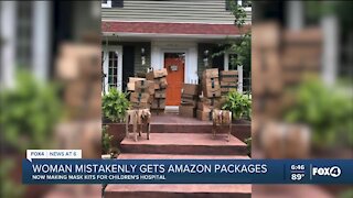 After receiving 150 Amazon boxes by mistake, woman is donating contents to good cause