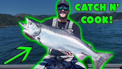 Estuary SALMON Fishing With Blackened Salmon Catch N' Cook!